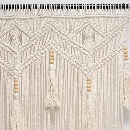 Beaded Curtain, Boho Macrame Curtains for Doorways, 52x72 in - Image 3
