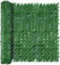 Artificial Ivy Privacy Fence Wall Screen, 79 x 118 in Garden Fake Hanging Plants Vines, Aesthetic Faux Greenery Garland Pothos Leaf with Strengthened Joint Prevent Leaves Falling Off for Outdoor Decor by Unknown