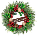 Christmas Wreaths for Front Door Decor Flower, 20" Xmas Berries by Culudea