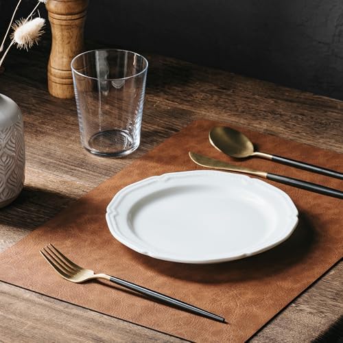 DOLOPL Placemats Set of 6, Reversible Dual-Color Faux Leather Place Mats - Image 5