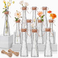 Set of 12 Clear Glass Bud Vases for Centerpiece, Water Ripple by Unknown