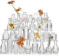 Glass Bud Vase Set of 32 Pcs, Small Glass Vases for Flowers by SUJUN