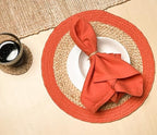 Chardin Home Round Verona Woven Jute & Cotton Placemat, 14 Inch, Set of 4 - Image 3