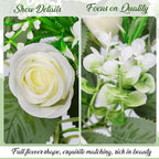 10PCS Wedding Rose Candle Rings Artificial Floral Eucalyptus Leaves Wreaths - Image 4