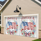 American 250th Birthday Garage Door Cover Decorations, 4th of July Photograph Backdrop America USA Banner 250th Anniversary Garage Door for Independence Day Patriotic Party Outdoor Decor Banners (C) - Image 3