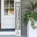 Personalized Welcome Sign for Front Door, Custom Welcome Sign for Porch Outdoor Welcome Home Decorations, 48"x8" PVC Sign (Design 19) by BasicFundamentals