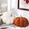 Kajaia 2 Pcs 3D Pumpkin Pillow Fall Decor Cushions,White, Brown by Kajaia