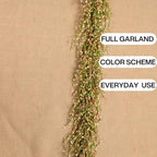 60" Pip Berry Garland - Artificial Spring and Summer Decorative Garland with Green Purple Cream Berries, Perfect for Front Door, Mantel, Centerpiece and Table Display Seasonal Décor - Image 4