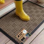 GORILLA GRIP WeatherMAX Door Mat, Indoor Outdoor Use, 35x23, Beige Maze by GorillaGrip