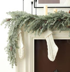 MIZII Christmas Garlands 6 Feet Artificial Pine Garland with Pinecone Real Touch Pines Vine Greenery Garland Christmas Decorations for Xmas Fireplace Mantle Home Decor Indoor Outdoor (White Pine) - Image 3