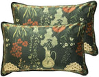 ISAENNE Designer Velvet Throw Pillow Cover,Set of 2,20"x12"-Nocturne by Isaennehomedecoration