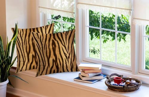 TOMWISH Tiger Skin Print Pillow Case Throw Pillow Cover 24x24 Inch Set of 2 - Image 5