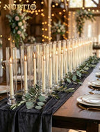 NUPTIO Hurricane Glass Candle Holders Bulk for Wedding - 12.6" H Set of 30 - Image 2