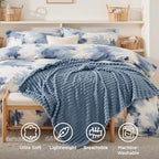 Bedsure Soft Blue Throw Blanket for Couch Decor Gifts 50"x70" - Image 5