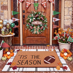 Drydiet 2 Pcs Football Layered Doormats Fall Football Coir Welcome Mat - Image 2