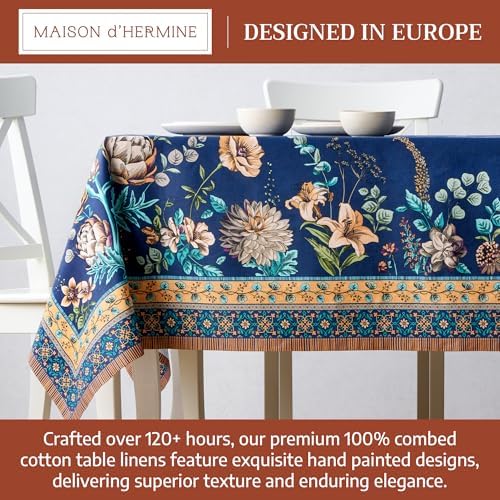 Maison d' Hermine Table Cloth Rectangle Table 100% Combed Cotton 70"x140" - Image 3