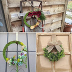 10 Pcs 8 inch Natural Grapevine Wreath Set, Green - Image 6