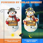 Reallnaive 12 Pcs Solar Seasonal LED Garden Flags 12 x 18 Inch Yard Flags 4th of July Summer Fall Halloween Thanksgiving Day Decorations Welcome Garden Flag Lawn Yard Outdoor Holiday Decoration - Image 5
