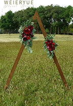 Artificial Wedding Arch Flowers Kit(Pack of 2) for Wedding Arch, Bridal Shower, Ceremony and Reception Backdrop Decoration (Burgundy) - Image 5