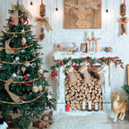 6 Pcs Christmas Tree Wood Bead Garland, 18 ft Each, Gold - Image 5