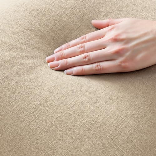 MIULEE Linen Decorative Fall Euro Throw Pillow Covers Burnt Orange 22x22 - Image 2