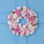 Northlight Wooden Floral Artificial Spring Wreath Dried Foliage 13.5" - Image 2