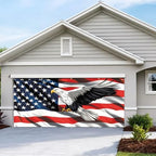 7 * 16FT Eagle USA Flag 4 of July Garage Door Cover Decorations Independence Day Garage Door Banner for Outdoor Indoor Patriot Party Photography Backdrop - Image 7