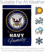 Navy Flag Proudly Family Armed Forces USN Seabee Military Memorabilia Official Breeze Decor House Home Decorations Garden Remembrance Memorial Banner Small Grave Decorations For Cemetery Room Poster Retire Veteran Gifts Made In USA - Image 6