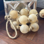 Things2Die4 Glass Orb Garland, Frosted Amber, 49 Inch with End Rope Loops - Image 4
