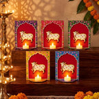 DoubleFill 20pcs Diwali Wooden Candle Holders for Wall Decor, Cow - Image 4