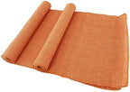BambooMN Pumpkin 15" x 88" Vintage Burlap Table Runner for Rustic Wedding Bridal Shower Bachelorette Graduation Party Table Decor Decorations, 30 Pieces by BambooMN