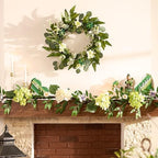Valery Madelyn Collapsible St. Patrick's Day Door Wreath with Light, Spring Wreath with Shamrock Clover Ornaments for Table Centerpiece, Prefect Gift and Decoration for Irish Festival Party-24'' - Image 2