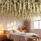 Yinder 61 Pcs 3D Classroom Tree Wisteria Tree Wall Decor Back to School Classroom Ceiling Bulletin Board Decor Artificial White Blossom Vines Kraft Paper for Reading Corner Bedroom Decoration by Yinder