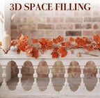 6 ft Artificial Fall Rig Leaf Garland for Fireplace Mantel Decor - Image 3