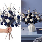 Suncalla 6 Pcs Blue Pumpkin Picks Decor Artificial Fall Flowers Decorations by Unknown