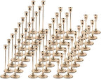 54 pcs Gold Candlestick Holders Set, 3 Sizes Metal Taper Candle Holders Weighted with Anti-Slip Pad, Vintage Finish Candle Sticks for Wedding Centerpieces, Christmas Mantel, Fireplace & Table Decor by Unknown