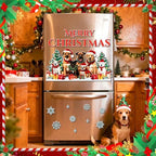 Christmas Garage Door Decorations Magnets Merry Christmas Dogs Garage Door Magnet Stickers with Cute Dogs Snowflake Fridge Stickers Decals for Xmas Party Winter Holiday Metal Door Car Refrigerator - Image 6