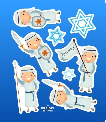 The Dreidel Company Large Hanukkah Window Clings Decals, Chanukah Theme Clings Decorations (384 Hanukkah Decals) - Image 6