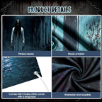 WovWeave 7 x 16 Ft Halloween Garage Door Cover Banner, Horror Basement - Image 3