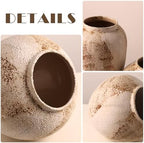 Large Ceramic Vase, 11.8 Inch Minimalist Decorative Farmhouse Vase for Home Decor, Living Room, Shelf Decor, Entryway, Wedding, Table Decoration - Image 3