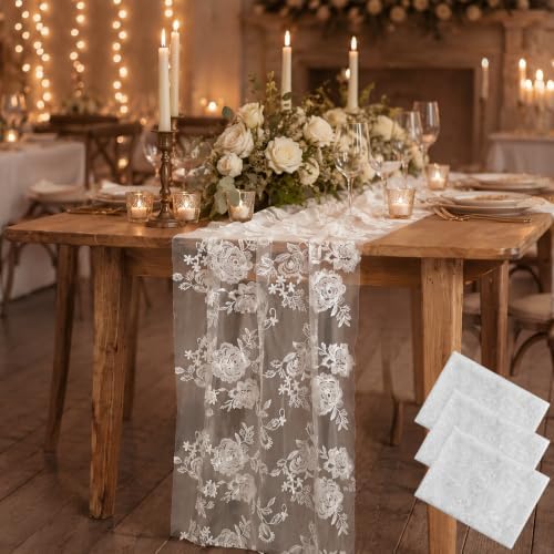 3 Pcs Floral Table Runner Wedding Home Party Decor by Windkream