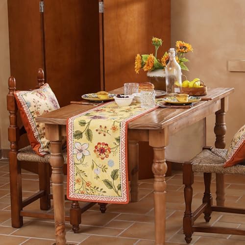 bilin gaier Designer French Linen Table Runner,71"x12"-Bellano - Image 4