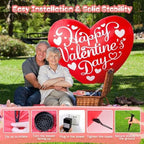 Valentines Inflatables Outdoor Decorations 5FT Long Love Heart Red Sweet Romantic Cute Blow up Yard Decoration LED Lights for Indoor Wedding Holiday Party Garden Lawn Décor - Image 5