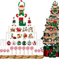 43 Pcs Elf Christmas Tree Decorations Elf Christmas Tree Hanging Ornaments Topper Candy Ball Pendant Red White Green Hanging Ornaments for Holiday Party Decoration by JaaMiin