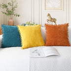 CaliTime Decorative Throw Pillow Covers 22 X 22 Inches Mustard Yellow - Image 5