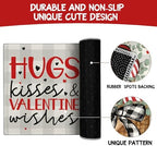 Valentines Day Kitchen Mat Set 2 Piece,Valentine's Day Buffalo Plaid Polka Dot Stripes Love Hearts Kitchen Rugs,Valentines Eucalyptus Leaves Low-Profile Mats for Home Kitchen Decor 17"x48"+17"x30" - Image 7