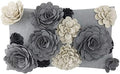 KINGROSE Vintage 3D Flower Lumbar Throw Pillow Cover, 12X20 Inch, Grey by KINGROSE
