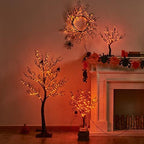 LITBLOOM Halloween Garland Lights 8 Functions 120 Orange and Purple Bi-Color Fairy Lights, Lighted Black Garland Battery Operated for Fall Halloween Decor Inside Outdoor - Image 6