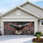 7 * 16FT Eagle USA Flag Garage Door Cover Decorations Independence Day Garage Door Banner for Outdoor Indoor Patriot Party Photography Backdrop - Image 7