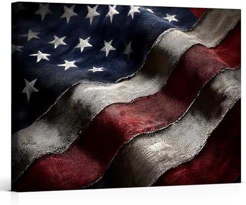 ZERILYN Ship Next Day – Patriotic Canvas Wall Decor, American Flag Pictures, Independence Day Canvas Prints, Red White Blue Home & Office Decoration by ZERILYN